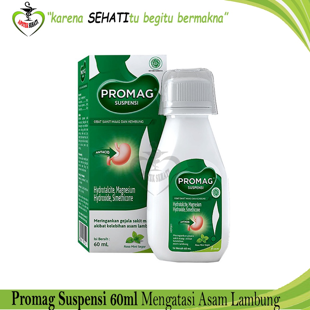 Promag Suspensi Sirup Obat Sakit Maag Kembung Asam Lambung