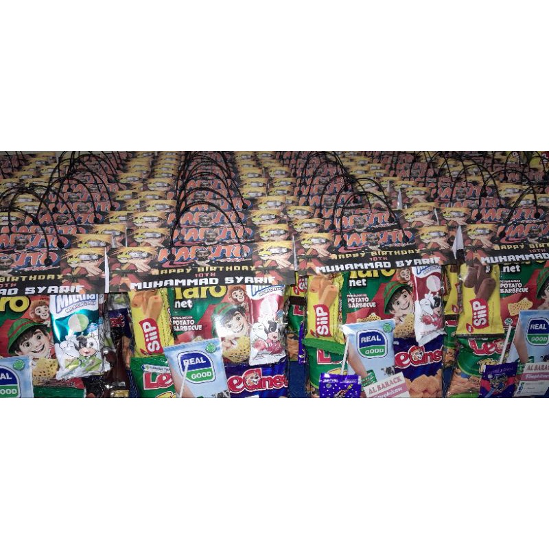 

bingkisan snack ulang tahun dan semua acara(minimal 30 bungkus)