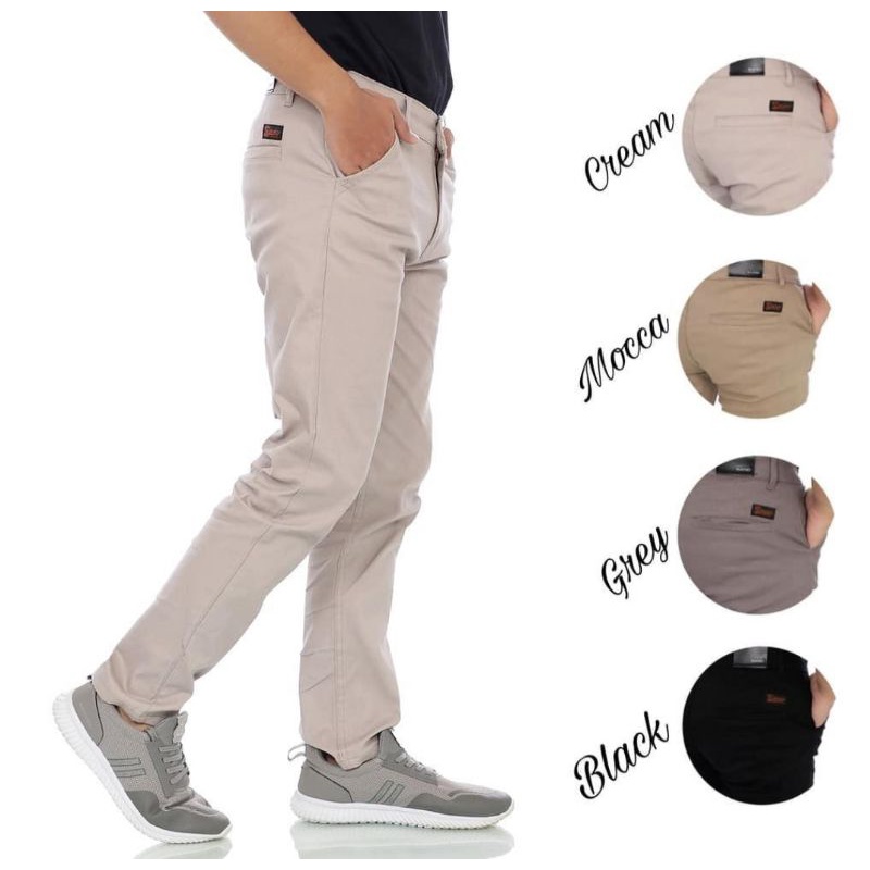 celana Chino panjang full acc slimfit terbaru