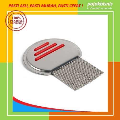 SISIR KUTU AJAIB METAL / SERIT KUTU / SISIR SERIT / SISIR RAMBUT KUTU BAHAN METAL / SISIR KETOMBE