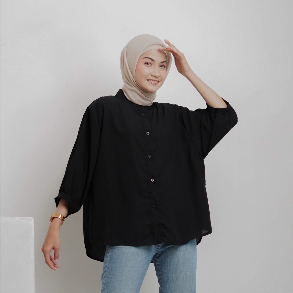 BEFAST - ZEC OOTD Wanita Kemeja EVAZ / Zura RAYON DIAMOND / Atasan Kemaja Kekiniaan Remaja / Kemeja Casual Wanita / Kem Polos Formal / Terbaru 2022 / Terlaris / kemeja Lengan Panjang