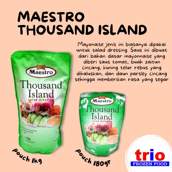 MAESTRO Mayonnaise Original &amp; Thousand Island 180gr