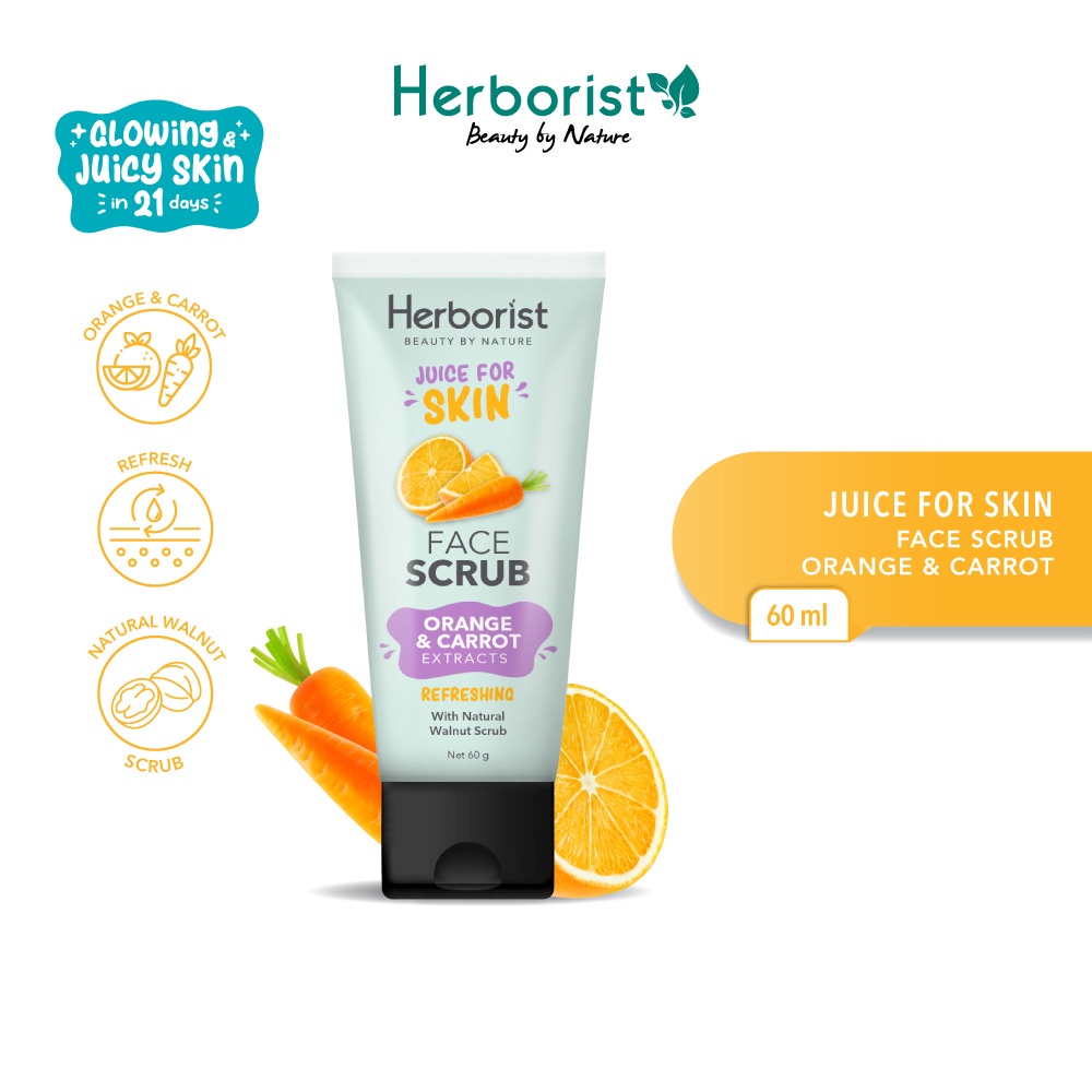 READY STOK Herborist Juice For Skin Face Scrub - 60gr