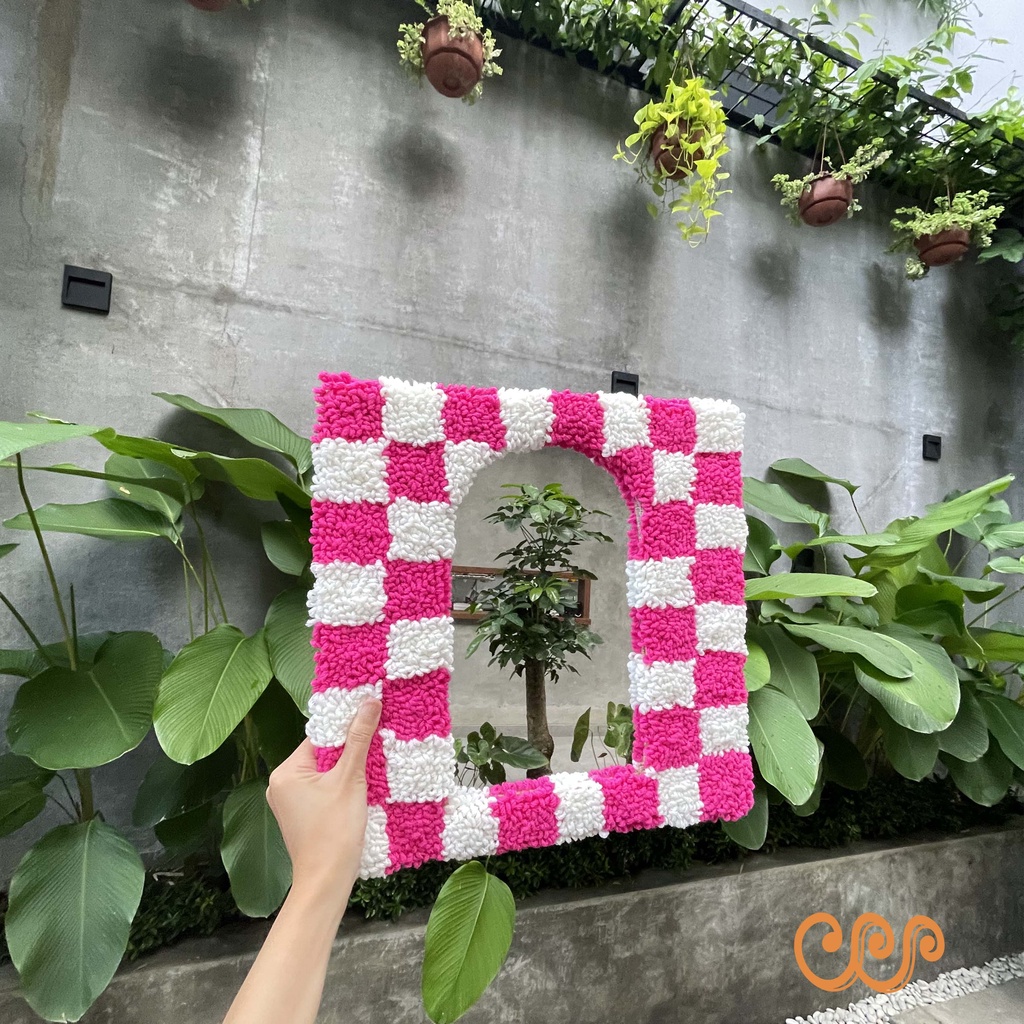 [craftzilla] punch needle mirror / cermin kaca rias aesthetic