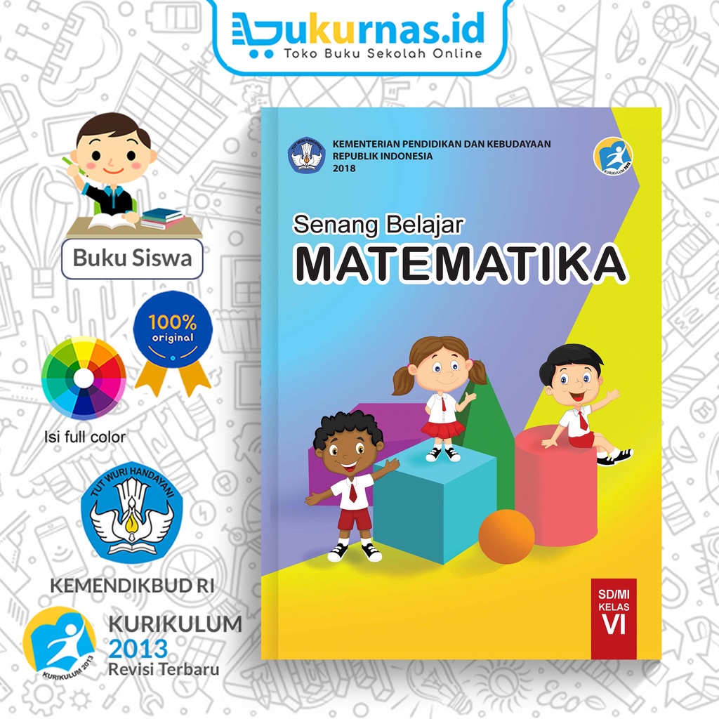 Buku Senang Belajar Matematika Kelas 6 SD K13 Revisi Terbaru