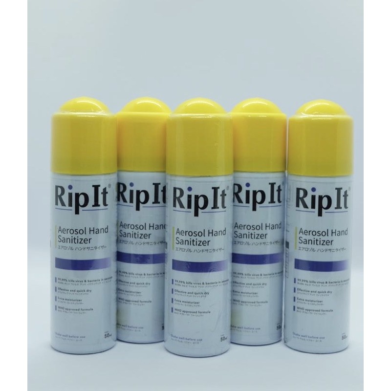 Rip It Aerosol Hand Sanitizer Paket Hemat (5 PCS) - READY STOCK