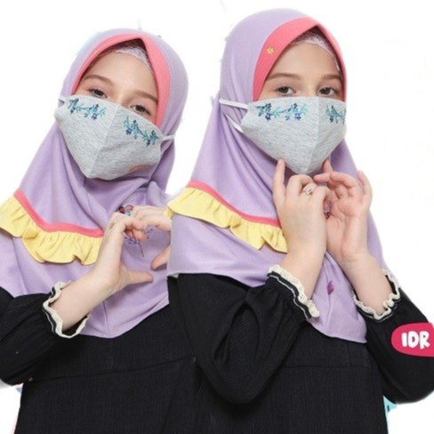 MASKER KAIN NIBRAS MCAN 001B KIDS MASKER ANAK 3 LAPIS
