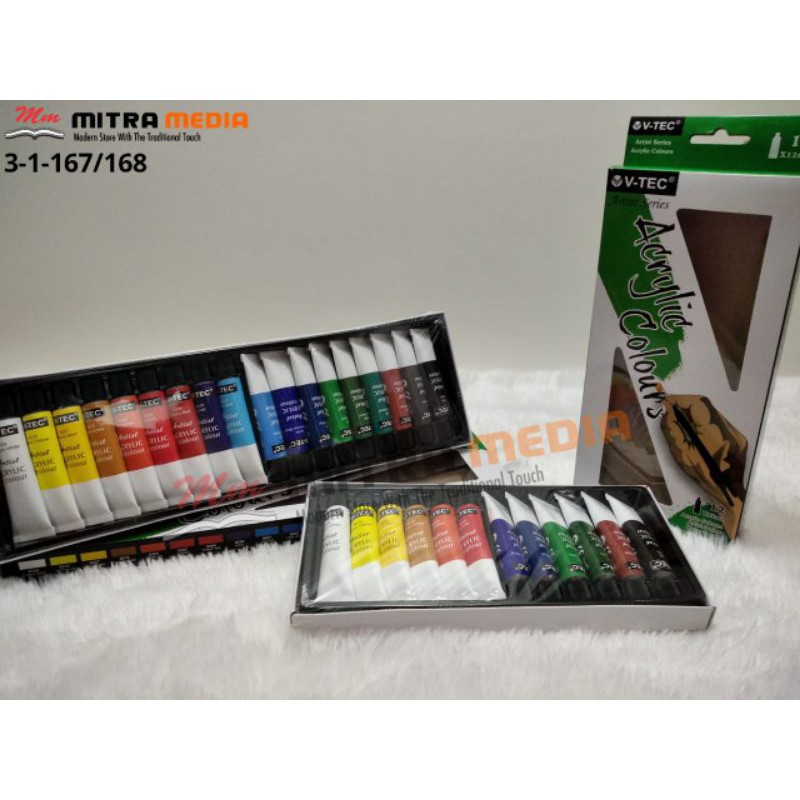 

PERALATAN MELUKIS / CAT ACRYLIC SET / CAT AKRILIK ISI 12 DAN 18 WARNA