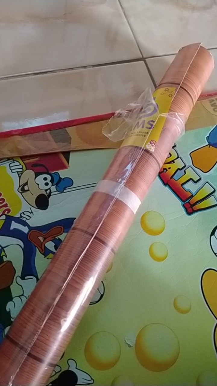 Wallpaper Sticker Kayu Coklat