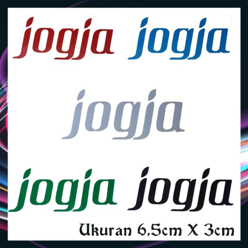 

sticker jogja cutting setiker murah stiker nyala tulisan jogja murah ukuran 6,5cmx3cm