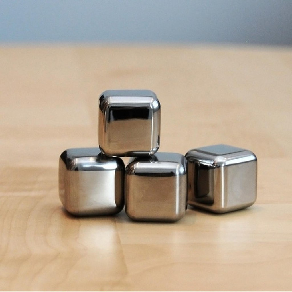 Reusable Stainless Steel Ice Cube 4Pcs Es Batu Stainless
