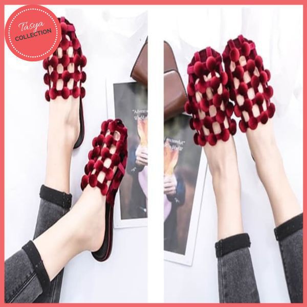 Sandal Jelly Slip On Wanita Import Premium Sandal Karet 1826-1
