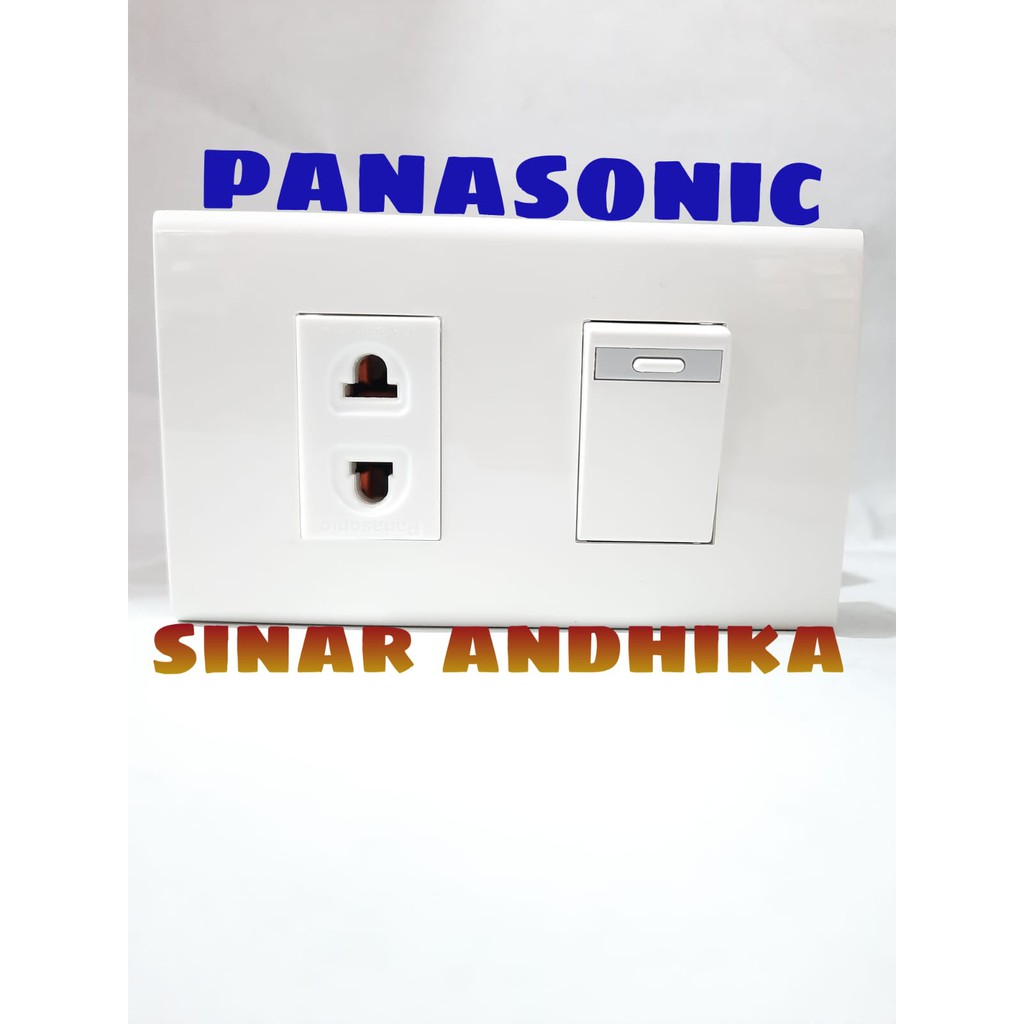 SAKLAR + STOP KONTAK UNIVERSAL PUTIH (WIDE SERIES) PANASONIC WEHJ 6802W+WEJ 5531+WEJ 10919