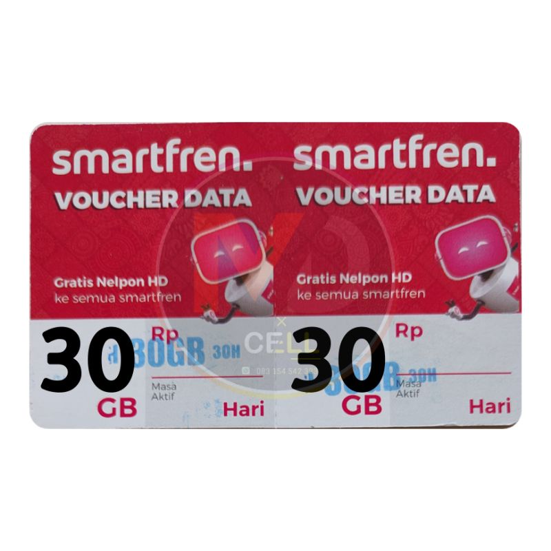 Voucher smartfren 30GB nonstop NASIONAL