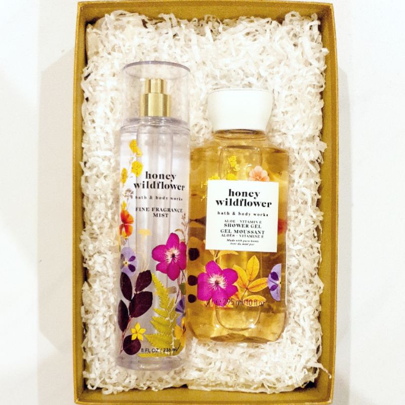 BBW HONEY WILDFLOWER GIFT SET PAKET BATH &amp; BODY WORKS