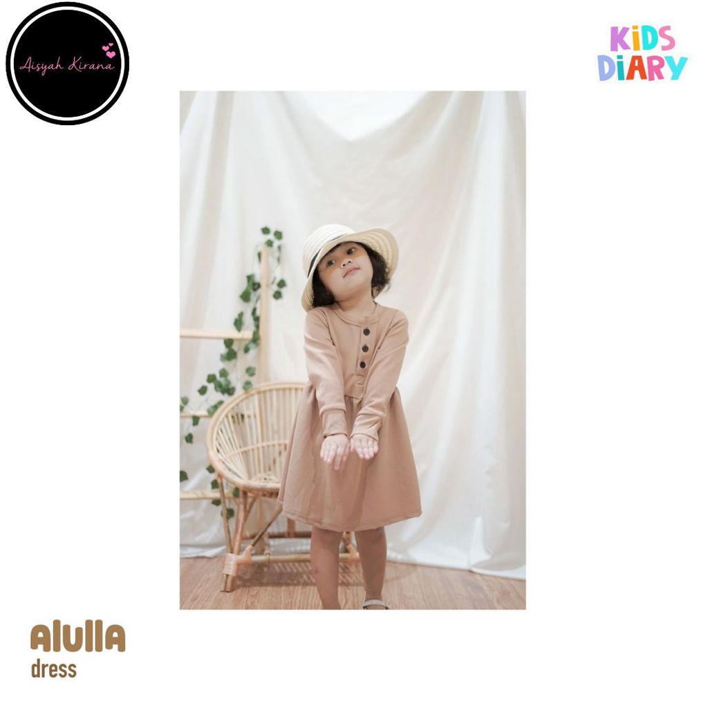 ALULA DRESS ANAK KOREA Tunik Atasan Baju Bayi 1-5 tahun 6-10 tahun Muslim Perempuan Cewek Girl Uniql