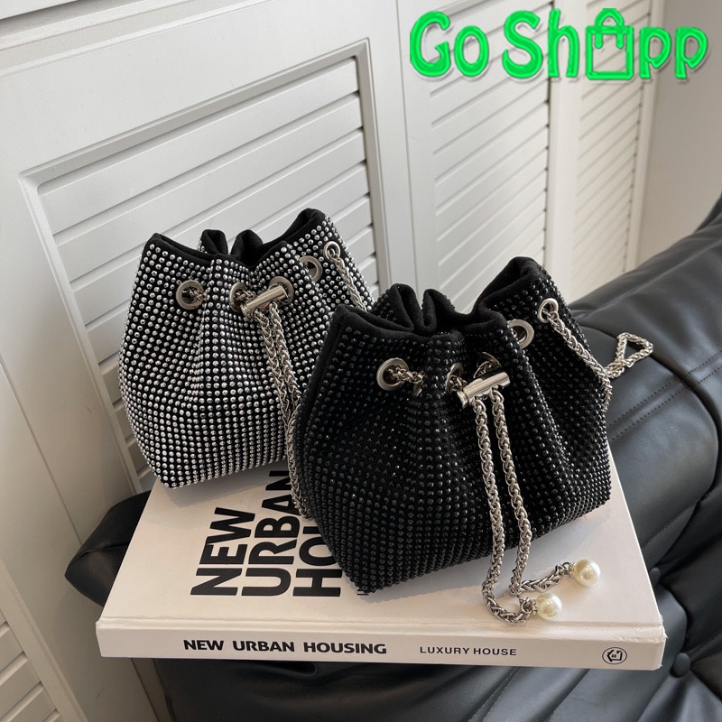 Bucket Bag Wanita Import - Tas Selempang Wanita Bling Bling Import Terbaru Fashion Korea - Tas Pesta Kondangan Mewah Kekinian [T09]