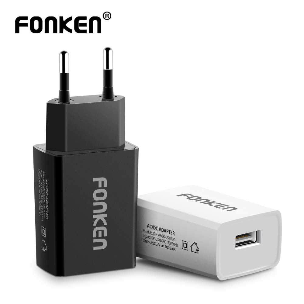 

FONKEN 5V 1A USB Charger Universal Phone Charger Safe Shell Power Adapter Portable Wall Charger