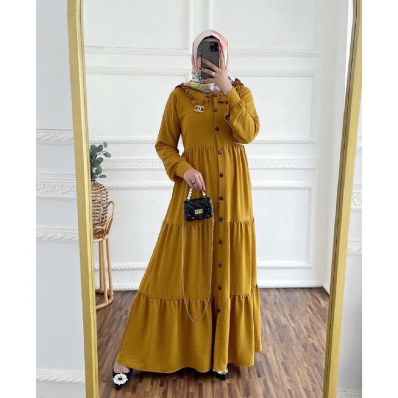 𝐏𝐆𝐌𝐓 •  TIRANI DRESS CRINKLE AIRFLOW GAMIS WANITA