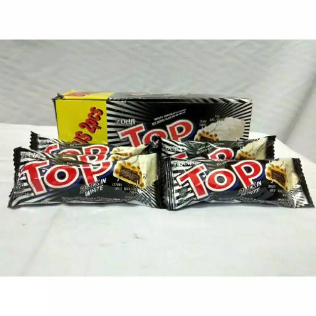 

TOP DELFI BLACK IN WHITE / TOP CHOCOLATE ISI 24