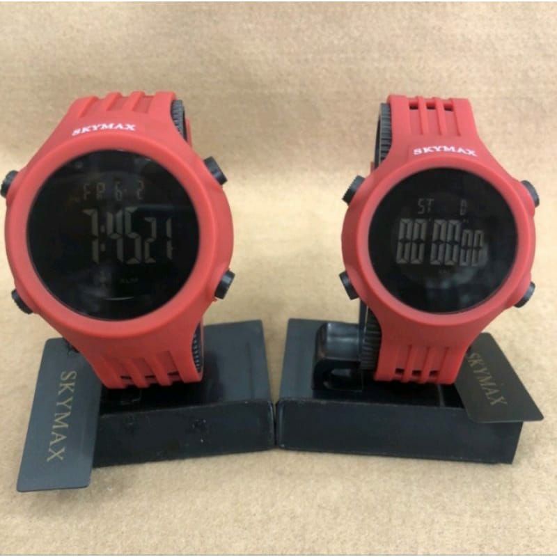 Jam Tangan Skymax Coupel Terlaris Sepasang Digital Tahan Air Militer Sporty