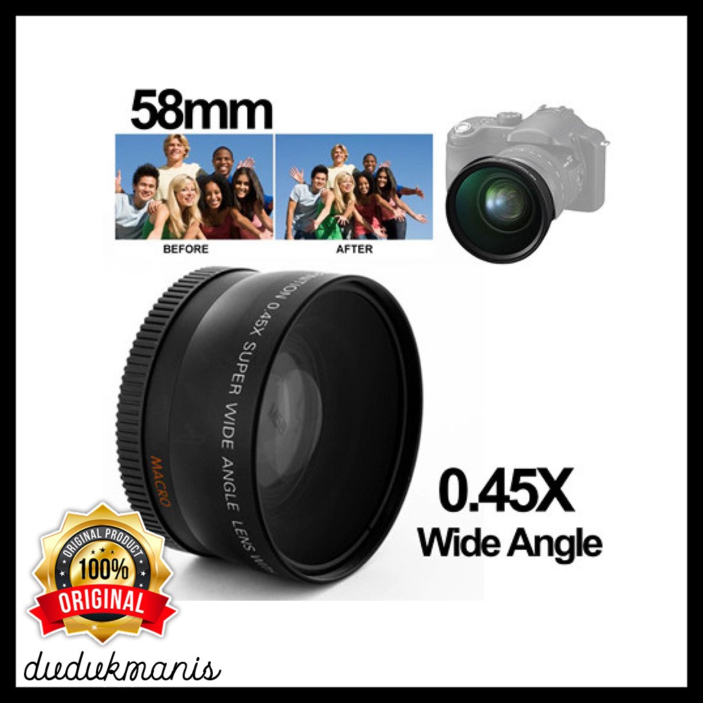 Lensa Wide Canon Makro 58mm Super Wide Angle Lens with Macro FOT-036