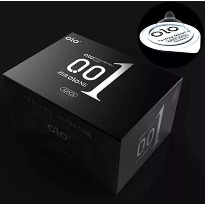 OLO Kondom Zerolone Ice & Fire Ultra Thin - Zerolone Black, 3pcs