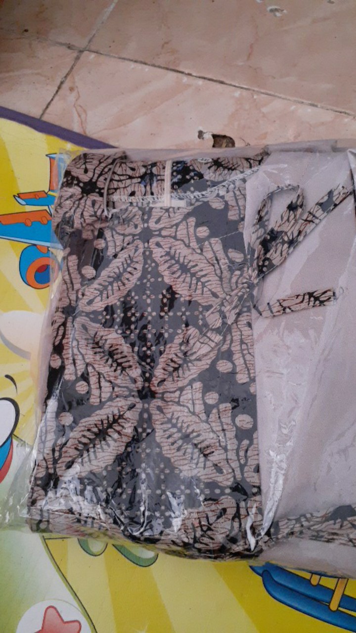 Tey-17 Batik Wanita Asj Sa Hrb026 Kenongo Kemeja Tosca Pendek