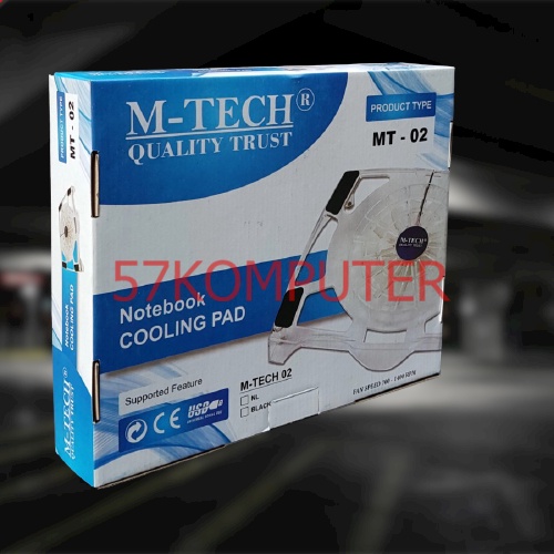 New ICE Cooling Pad Kipas Pendingin Laptop M-Tech MT-02 Fan Dengan Diameter Kipas 15CM Kipas Ukuran Besar