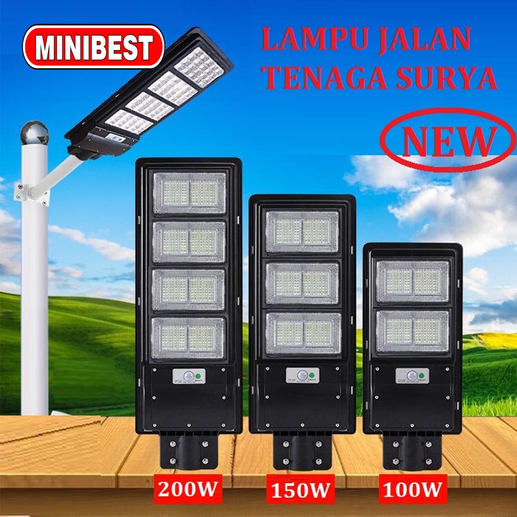 [MB] Lampu Jalan Tenaga Surya Motion Sensor 200W