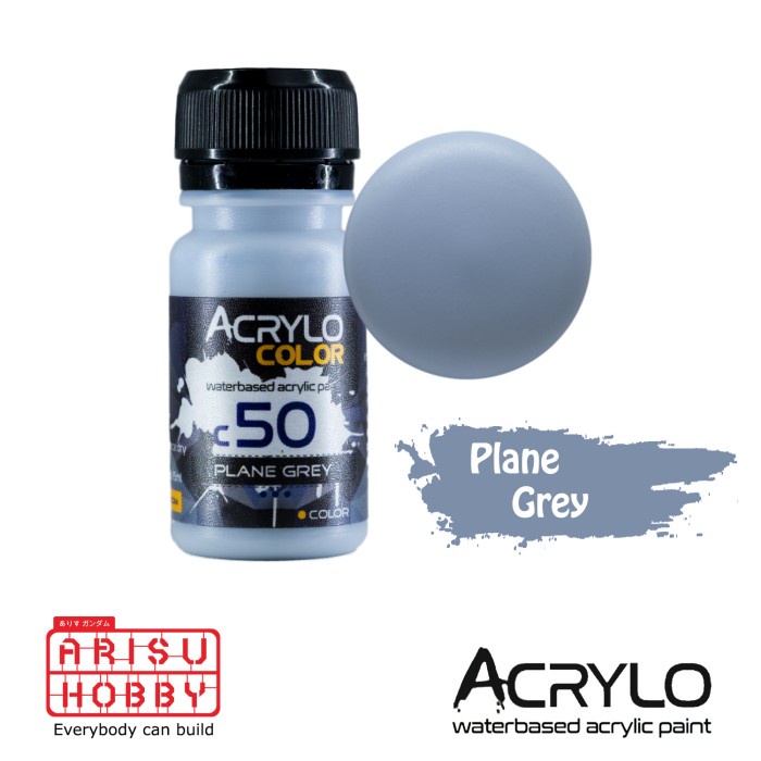 

ACRYLO COLOR PLANE GREY C50 Water Based Acrylic Paint Color Cat Gundam