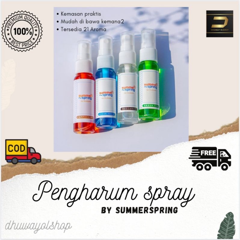 Pengharum ruangan semprot / spray summerspring  30ml parfum ruangan | kamar | toilet