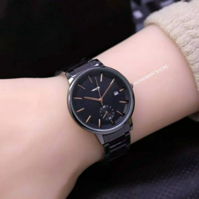 MIRETE  ORIGINAL FASHION WANITA STAYLIS MODEL KASUAL || Jam Tangan Fashion Wanita Fitur Tanggal Terlariss || Jam Tangan Wanita Tali Rantai Stainles mirete || Jam Tangan  Wanita kemewahan Bisa Cod