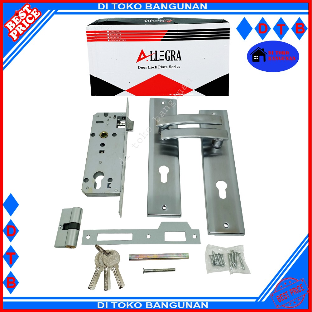 Kunci Pintu plat Besar Allegra E02 Gagang Pintu Rumah Handle Pintu