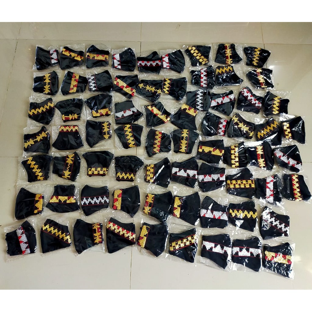 [BISA COD] Masker Tapis Asli Sulaman Khas Lampung Bahan Katun