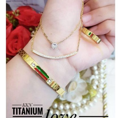 Titanium set perhiasan s491