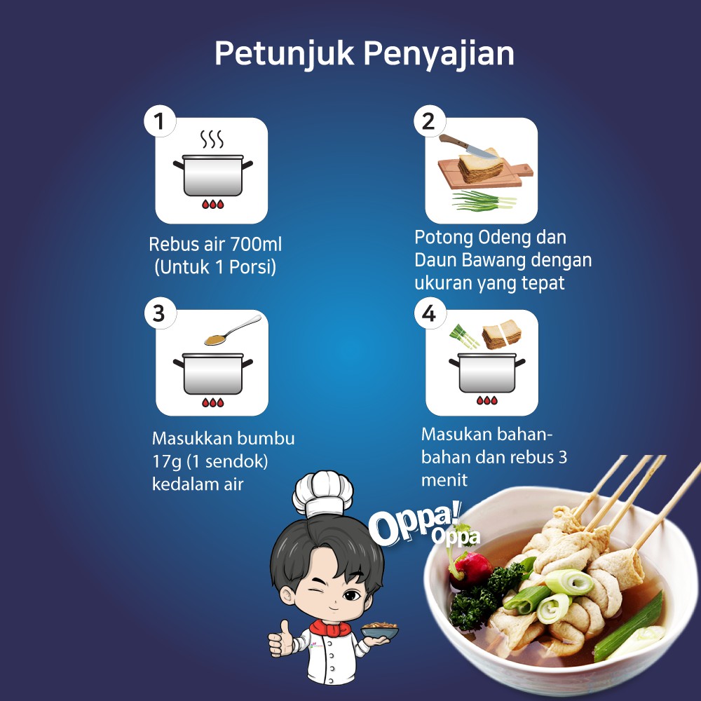 [Halal]Oden Odeng 6 Lembar Eomuk Korean Fish Cake 200g+Bumbu 20g