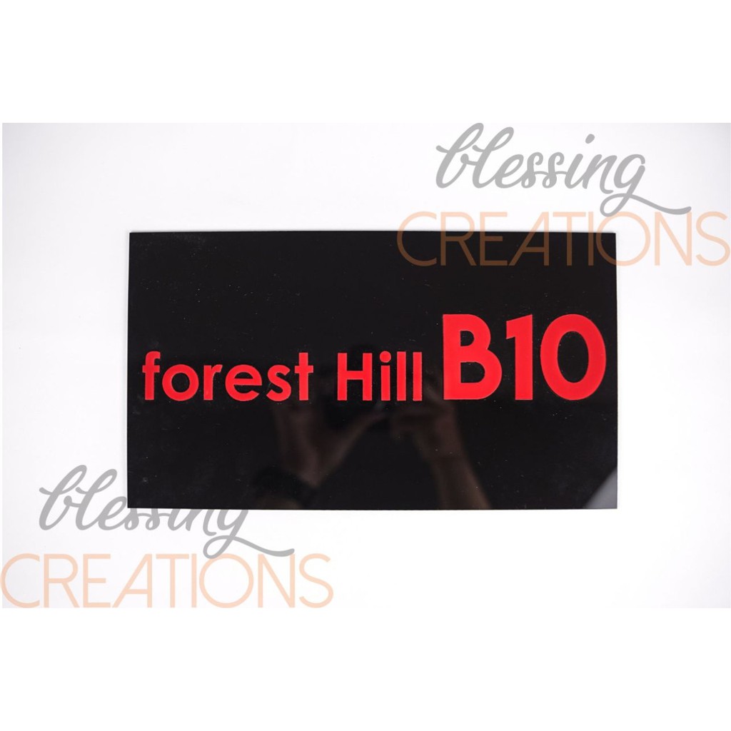 

NOMOR RUMAH ACRYLIC / AKRILIK 30x17 HITAM PUTIH LASER CUTTING