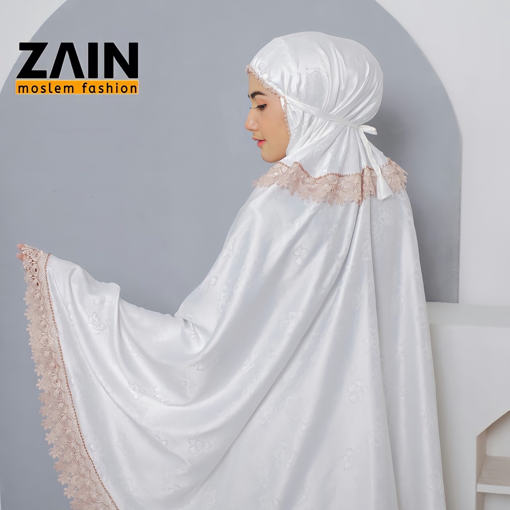 ZAIN - Mukena Dewasa Mewah Sutra Dop Swarovski Series Zain