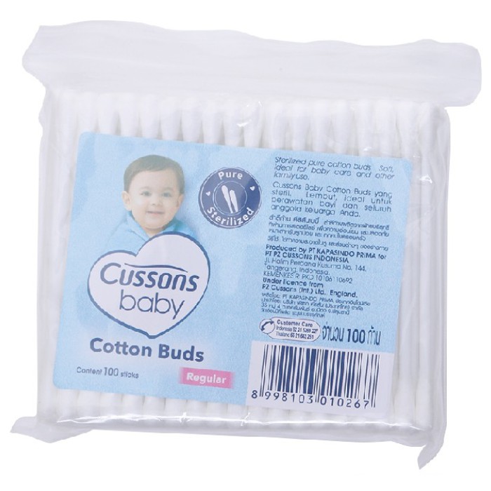 Cussons Baby Cotton Buds Reguler / Extra Fine / 50 pcs / 100 pcs / Korek / Pembersih / Kuping Bayi