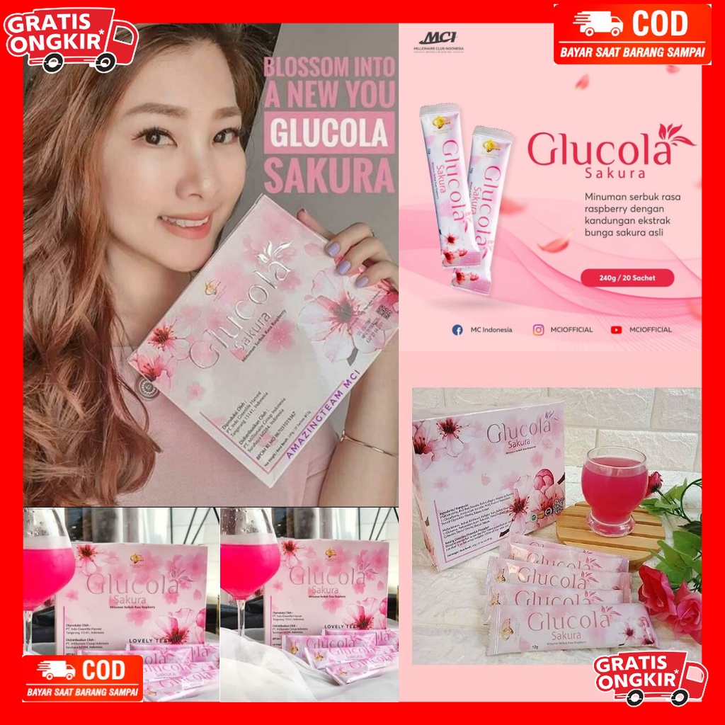 [GRATIS ONGKIR] MCI OFFICIAL GLUCOLA SAKURA MCI ORIGINAL MINUMAN COLLAGEN GLUCOLA SAKURA MCI ORIGINA