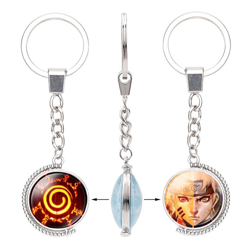 Gantungan kunci kunai senjata pedang anime naruto unik hiraishin minato shuriken kubikiribocho kusanagi sanjin no ogama keychain untuk motor tas mobil dompet-Ganci Mata 05