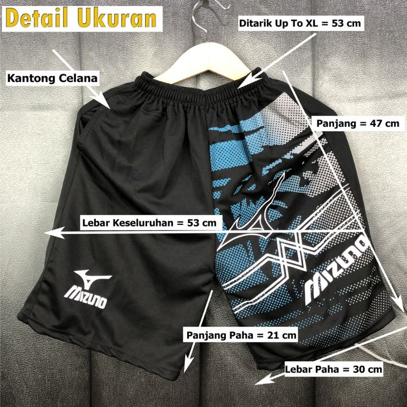 [Fashion Pria] Celana pendek MIZUNO - LI-NING sablon | olahraga | volly | bola | terbaru