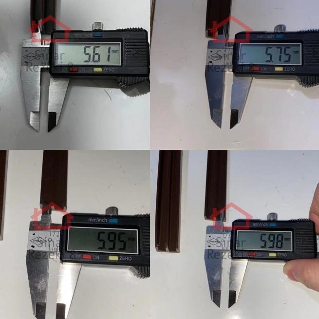 Kirim Langsung Rel Kaca 5 mm Plastik / Sliding Coklat Pintu Lemari Geser