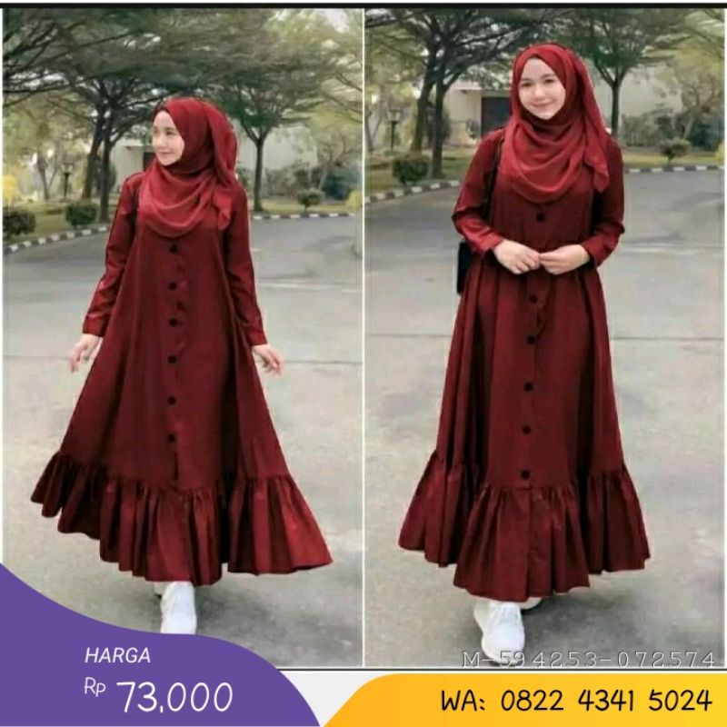 Dress Muslim Wanita Peoni