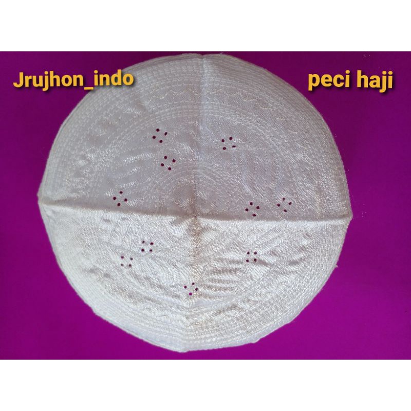 peci haji, kopyah/kopiah putih haji