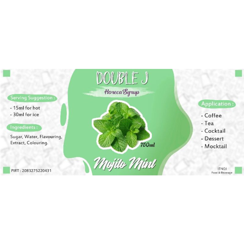 

Double J Horeka Syrup (Mojito Mint)