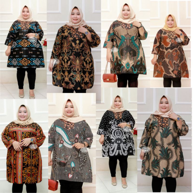 BATIK TUNIK ATASAN BIG SIZE XXXXL JUMBO LD 140