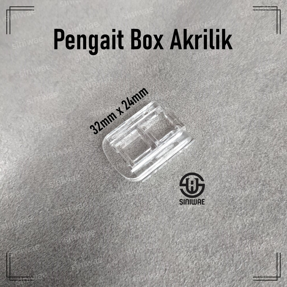 Pengait Box Akrilik Kuncian Kotak Acrylic Transparan Bening