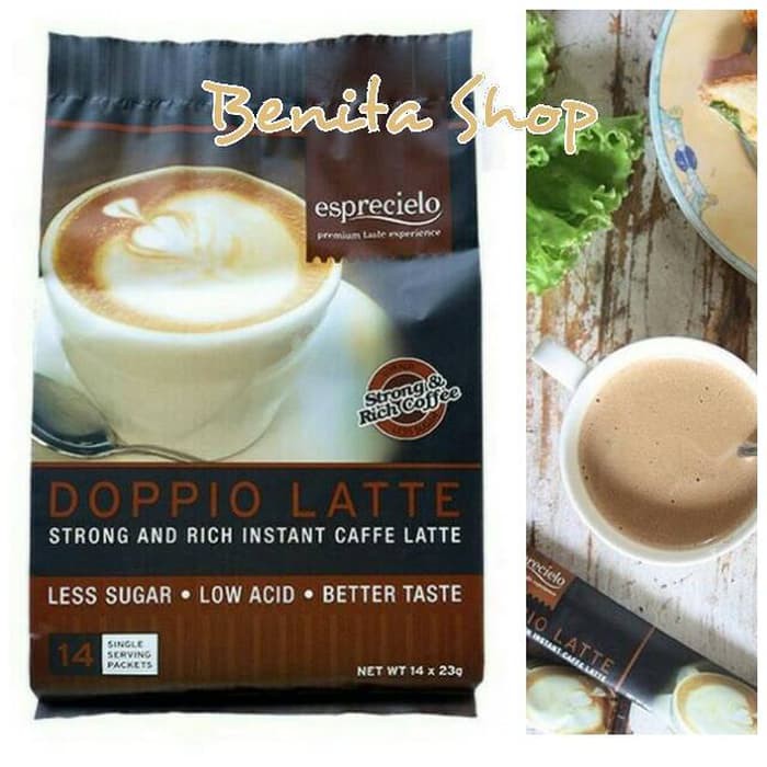 

Esprecielo Doppio Latte Strong n Instant Coffee Latte isi 14 sachet